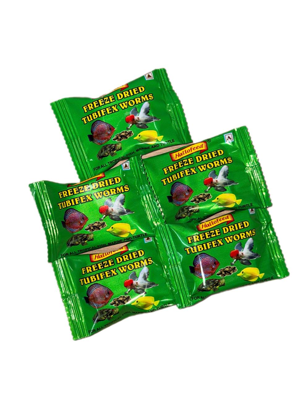 Dried Tubifex Worms (pack of 5) | HALLOFEED